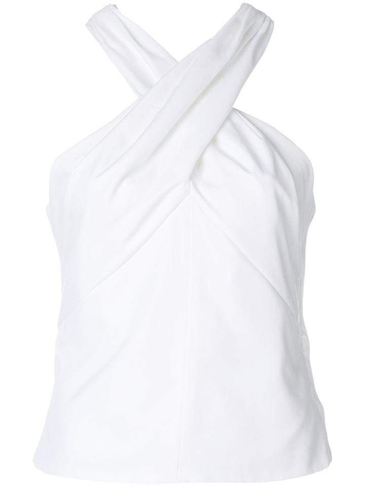 Carven White Halterneck Top