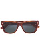 Gucci Eyewear Transparent Square Frame Sunglasses, Adult Unisex, Size: 55, Brown, Acetate