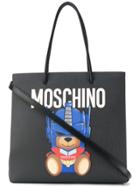 Moschino Teddy Bear Logo Tote Bag - Black