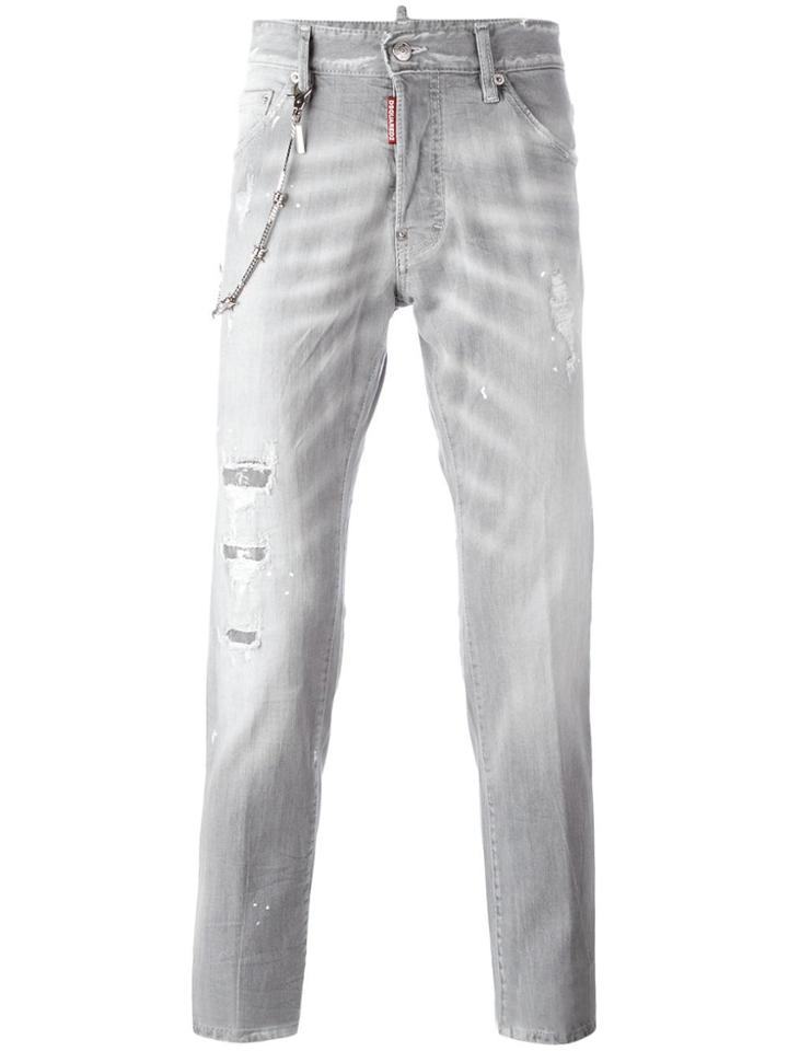 Dsquared2 'cool Guy' Chain Trim Jeans - Grey