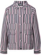 Pleasures Striped Shirt Jacket - Red