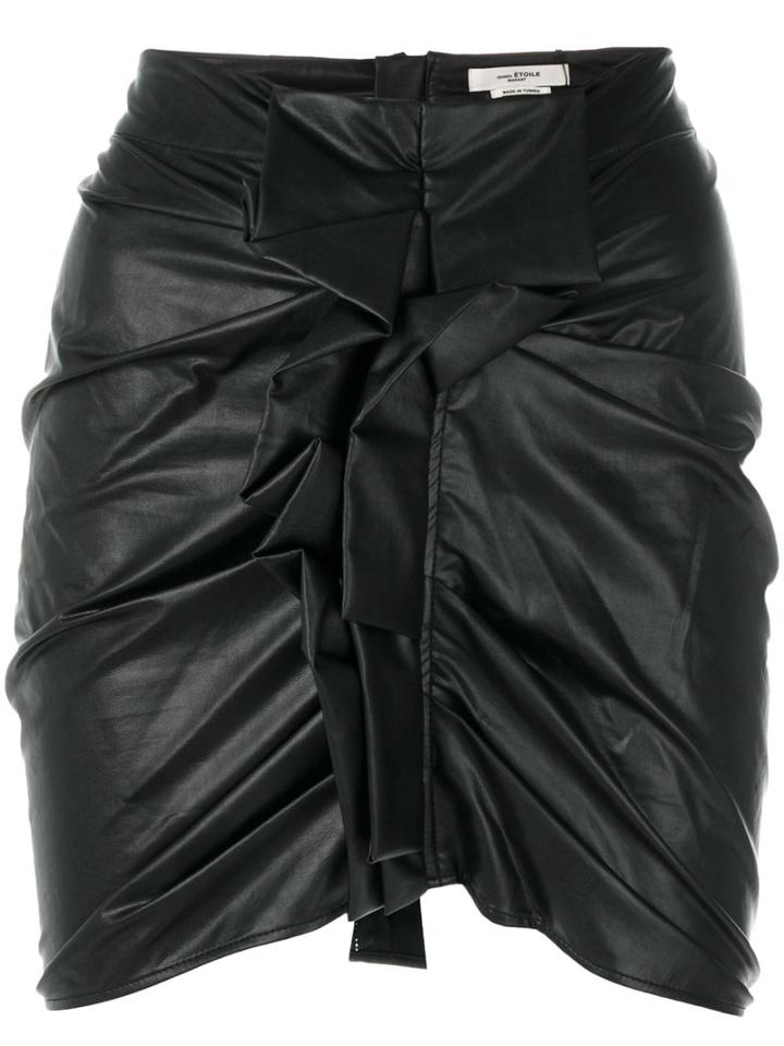 Isabel Marant Étoile - Skirt With Front Detail - Women - Cotton/polyethylene/viscose - 40, Black, Cotton/polyethylene/viscose