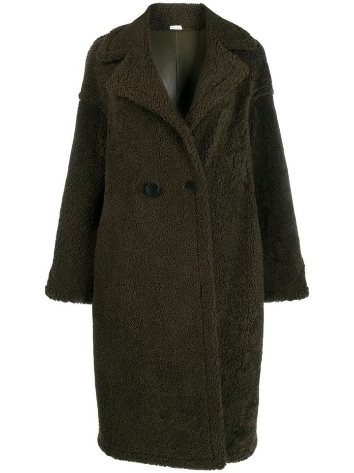 Liska Reversible Double Breasted Coat - Green