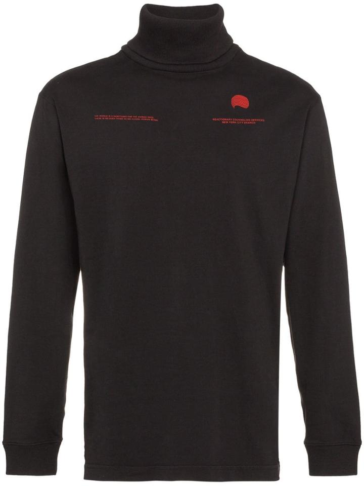 Willy Chavarria Logo Turtle-neck Sweater - Black
