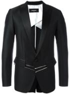 Dsquared2 'london Tux' Zipped Jacket, Men's, Size: 52, Black, Silk/wool