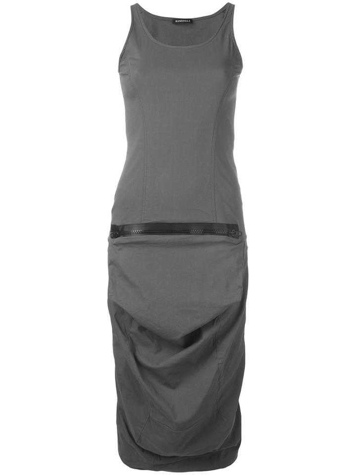 Rundholz Fitted Dress, Women's, Size: Xs, Grey, Cotton/linen/flax/viscose/spandex/elastane