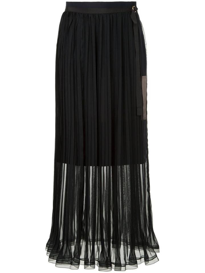 Kolor Sheer Pleated Skirt - Blue