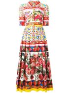 Dolce & Gabbana Mambo Print Shirt Dress, Women's, Size: 38, Cotton