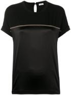 Brunello Cucinelli Contrast Stripe T-shirt - Black