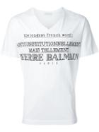 Pierre Balmain Printed V-neck T-shirt