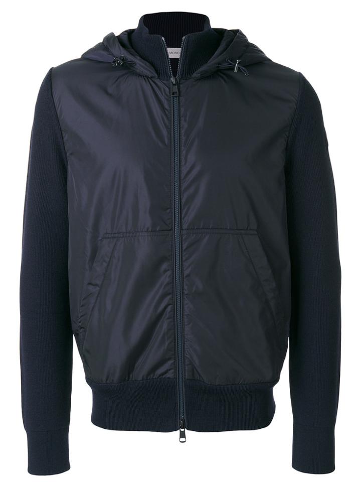 Moncler Multi-texture Hooded Jacket - Blue