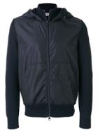 Moncler Multi-texture Hooded Jacket - Blue
