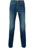 Ermanno Scervino Slim Fit Jeans, Men's, Size: 52, Blue, Cotton/polyester/spandex/elastane