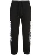 Neighborhood Side Logo Print Track Pants - Black