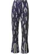 Maki Oh 'inner Eyes' Adire Trousers - Blue