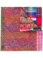 Pierre-louis Mascia Paisley And Check Print Scarf - Red