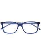 Saint Laurent Eyewear Square Frame Optical Glasses - Blue