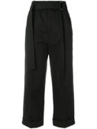 Marc Jacobs Belted Twill Trousers - Black