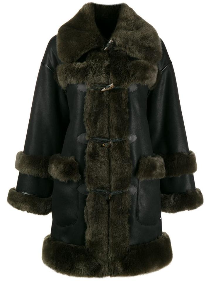 Urbancode Shearling-trimmed Coat - Black
