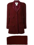 Chanel Pre-owned 1998 Boxy Tweed Suit - Red