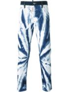 Dsquared2 Skinny Tie-dye Jeans, Men's, Size: 52, Blue, Cotton/spandex/elastane
