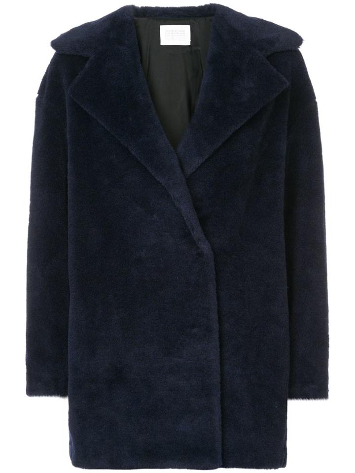 Harris Wharf London Short Teddy Coat - Black
