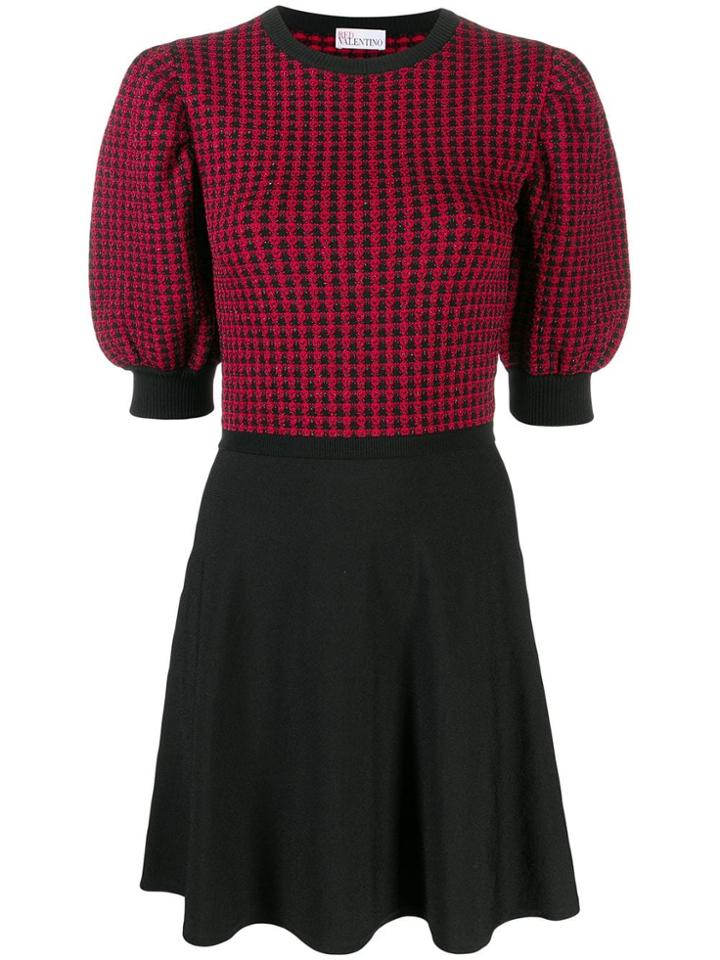 Red Valentino Knitted A-line Dress - Black