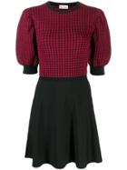 Red Valentino Knitted A-line Dress - Black