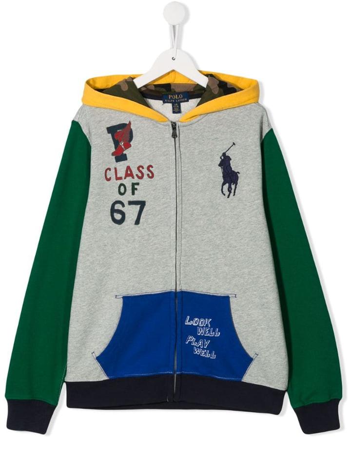 Ralph Lauren Kids Teen 'class Of 67' Print Jacket - Grey