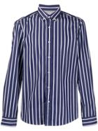 Brunello Cucinelli Striped Long-sleeve Shirt - Blue
