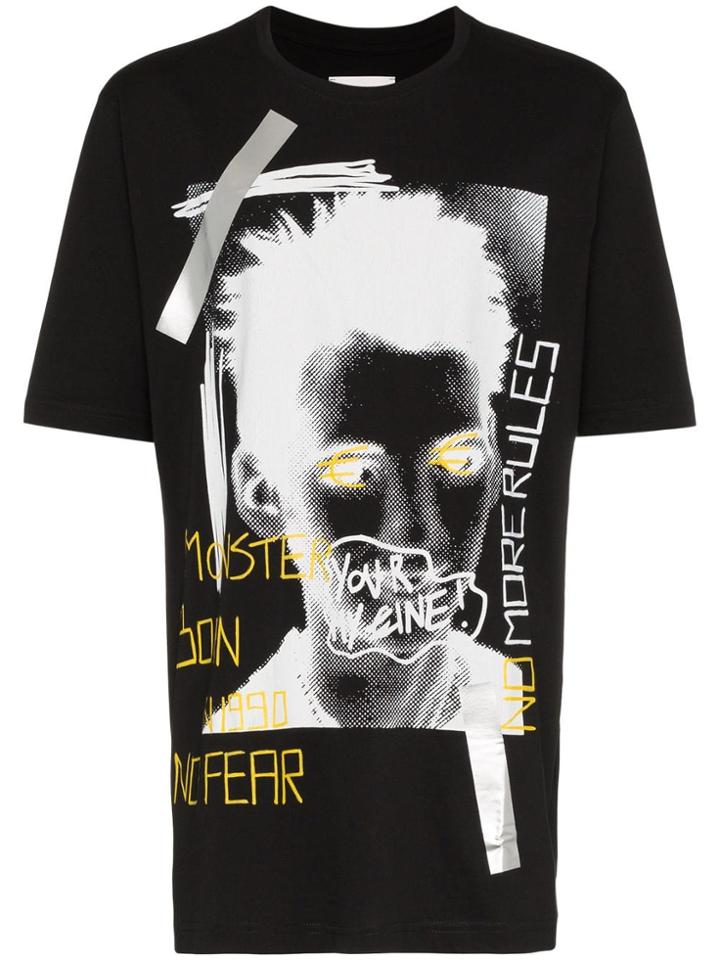 Faith Connexion Ntmb Monster Print Cotton T Shirt - Black