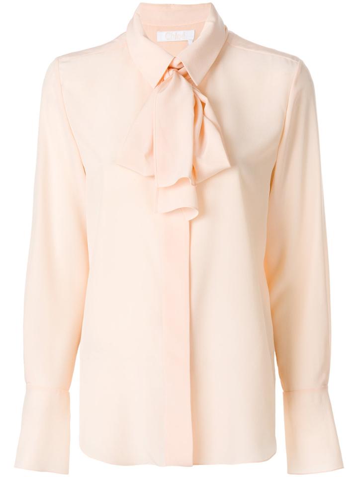 Chloé Pussy-bow Blouse - Pink & Purple