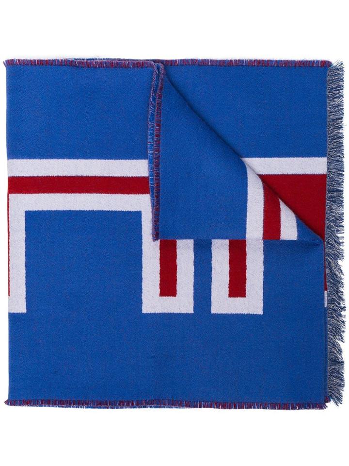 Gucci Royal Blue Heron Wool Scarf