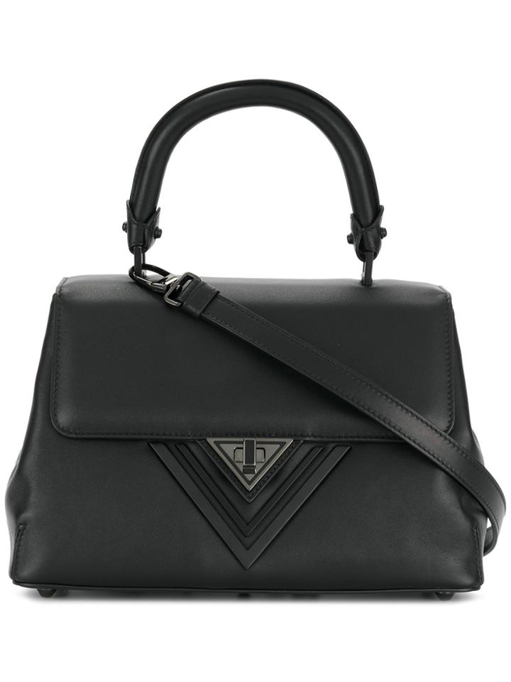 Giaquinto Chevron Detail Handbag - Black