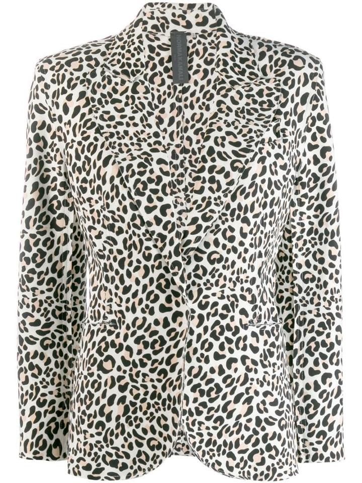 Norma Kamali Leopard Print Blazer - Brown