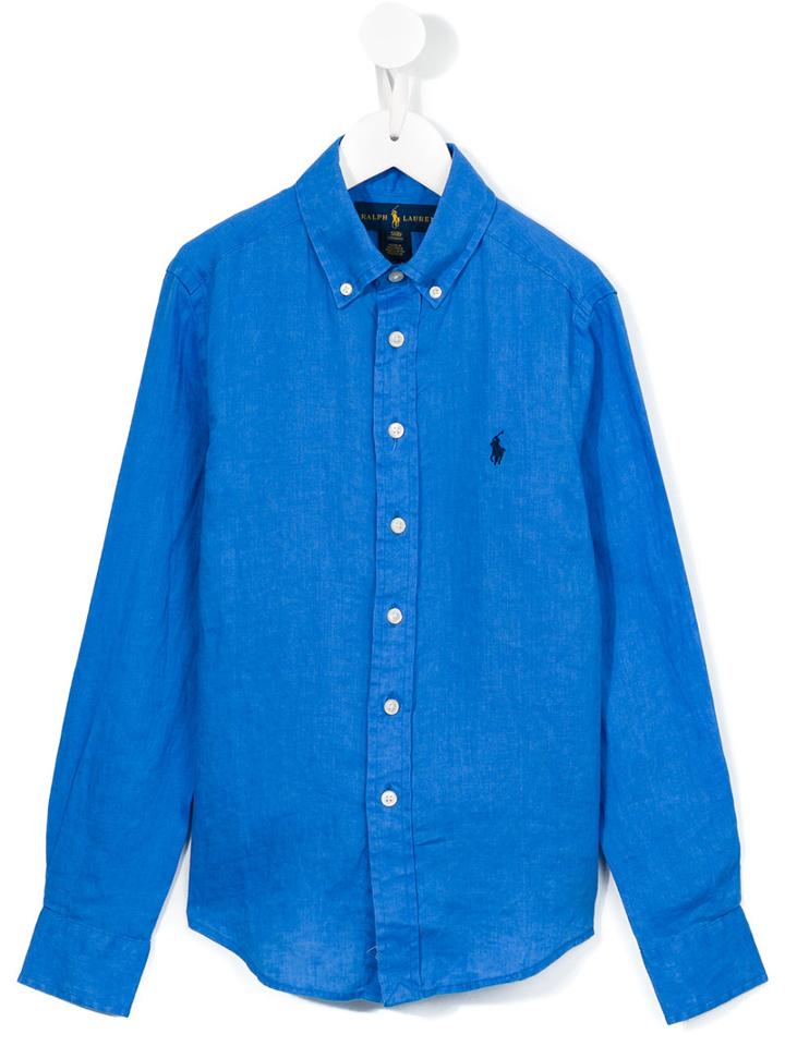 Ralph Lauren Kids Button Down Collar Shirt, Boy's, Size: 12 Yrs, Blue