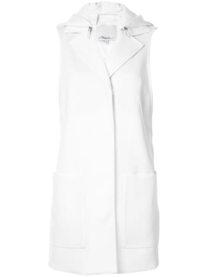 3.1 Phillip Lim Hooded Concealed Fastening Vest - White