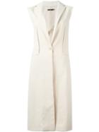 Stills Sleeveless Coat, Women's, Size: 36, Nude/neutrals, Cotton