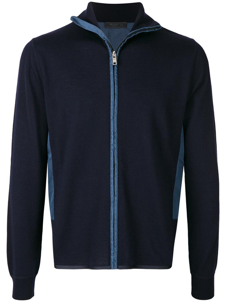 Prada Zipped Jumper - Blue
