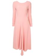 Tibi Triacetate Dress W/ V Back - Pink & Purple