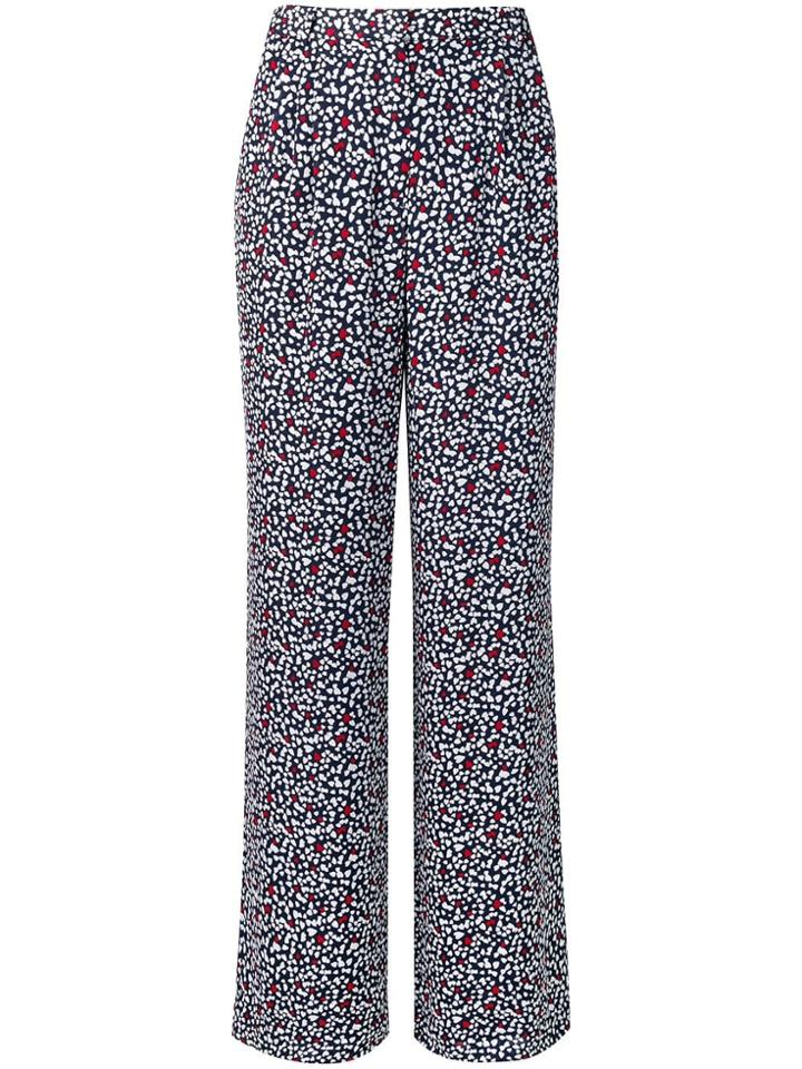 Michael Michael Kors Heart Print Palazzo Trousers - Blue