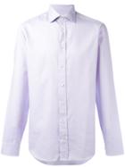 Armani Collezioni Woven Cotton Shirt - Pink & Purple