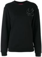 Mcq Alexander Mcqueen - Embroidered Logo Sweatshirt - Women - Cotton - Xs, Black, Cotton