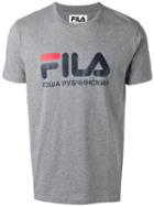 Gosha Rubchinskiy Gosha Rubchinskiy X Fila Logo T-shirt, Men's, Size: Small, Grey, Cotton