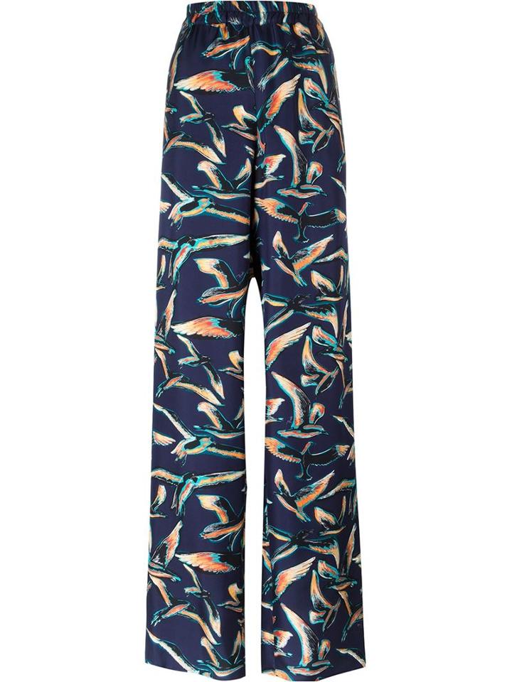 Emilio Pucci Bird Print Palazzo Pants