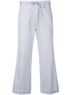 Aspesi Stripe Flared Trousers, Women's, Size: 40, Grey, Cotton