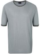 Jil Sander Contrast Crew Neck T-shirt, Men's, Size: 52, Grey, Silk/virgin Wool