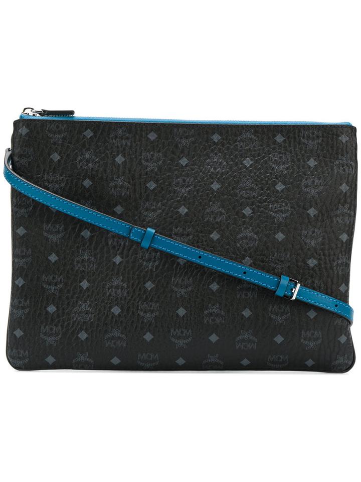 Mcm - Logo Print Shoulder Bag - Women - Cotton/leather - One Size, Black, Cotton/leather