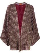 Missoni Striped Metallic Cardi-coat - Pink