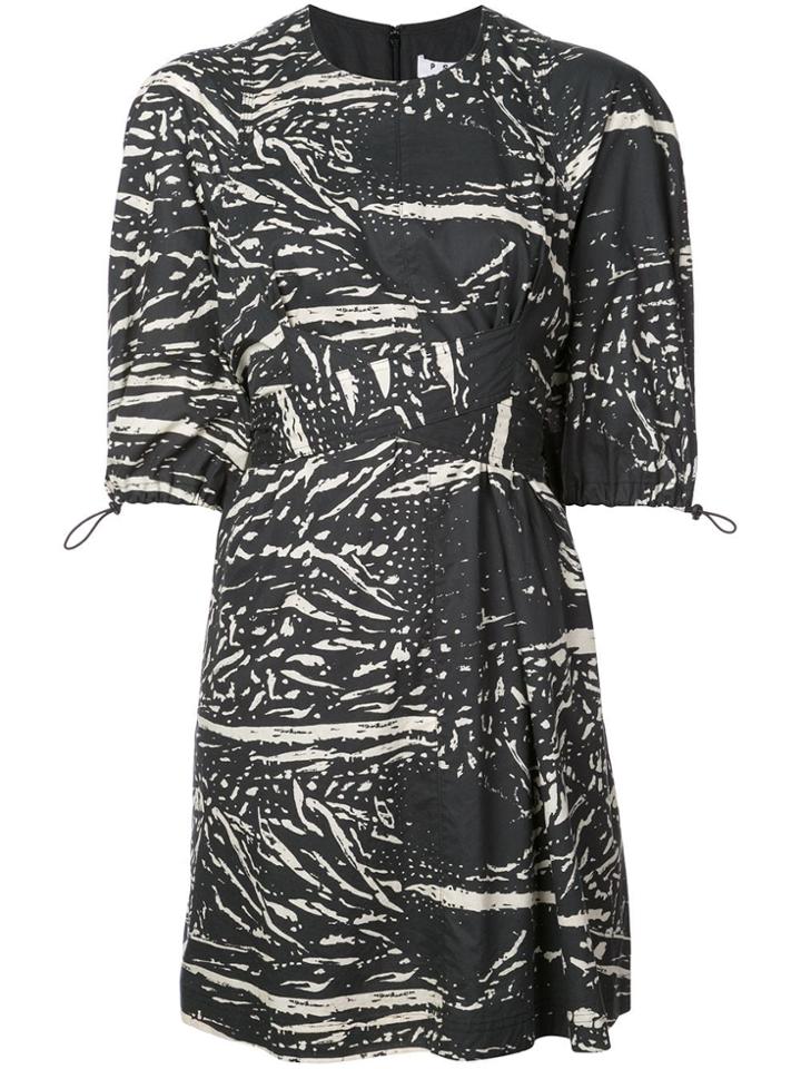 Proenza Schouler Pswl Ink Splash Dress - Black